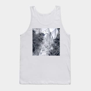 Abstract Mirrored Ghost, black and white Tank Top